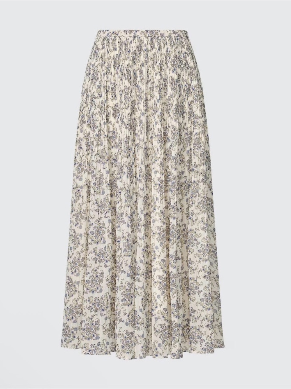 UNIQLO X Clare Waight Keller Chiffon Floral Pleated Maxi Skirt Cottagecore